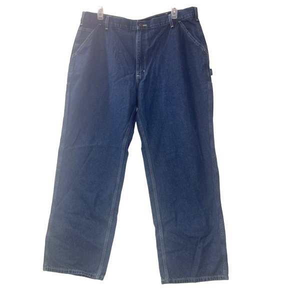 Carhartt men’s Jeans 42 x 32 carpenter denim pants loose fit - Picture 1 of 16